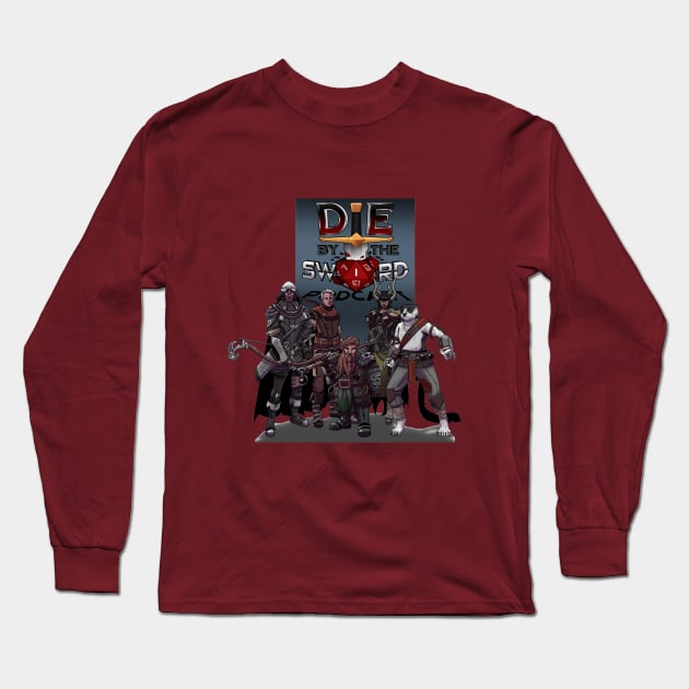 Die by the Sword Group Cast Long Sleeve T-Shirt by Die by the Sword Podcast